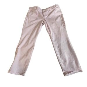 J.Jill Authentic Fit Slim Ankle Jeans Lavender Pink Stretch Denim Size 16